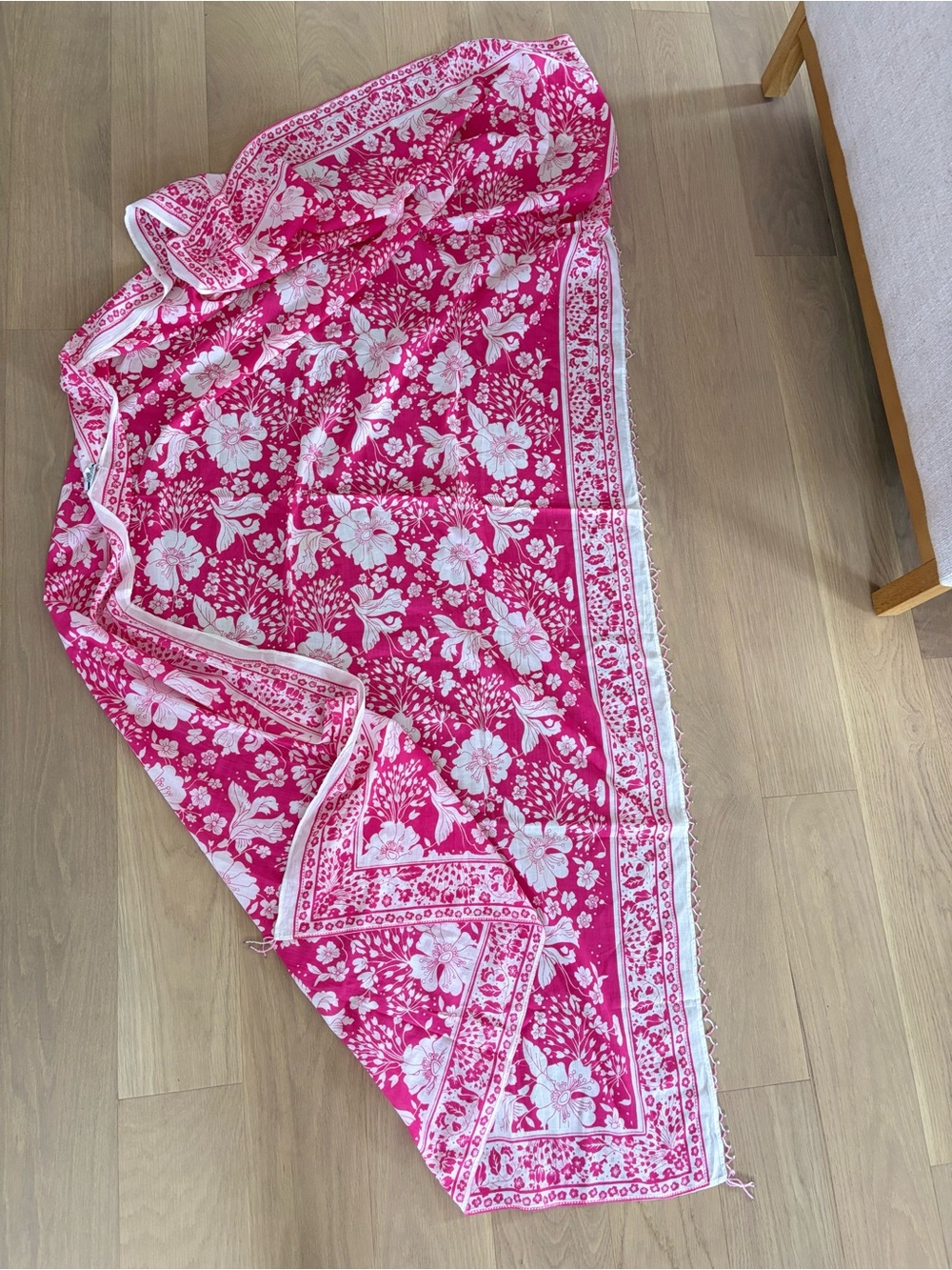 Escada Sport Pink and White Floral Wrap